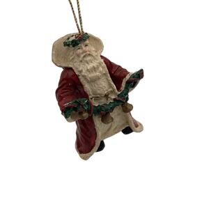 Vintage Santa Claus‎ Ornament Hand-Painted Decor